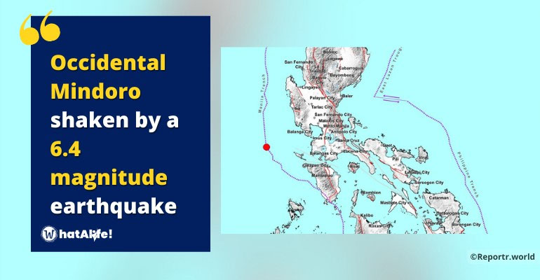 Occidental Mindoro hits magnitude 6.4 earthquake,  2 families affected