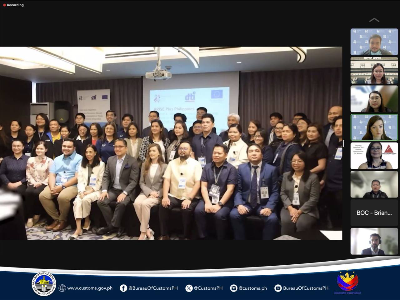 BOC, ARISE Plus  Philippines Convene 7th Meeting of the Working Group on Trade Facilitation