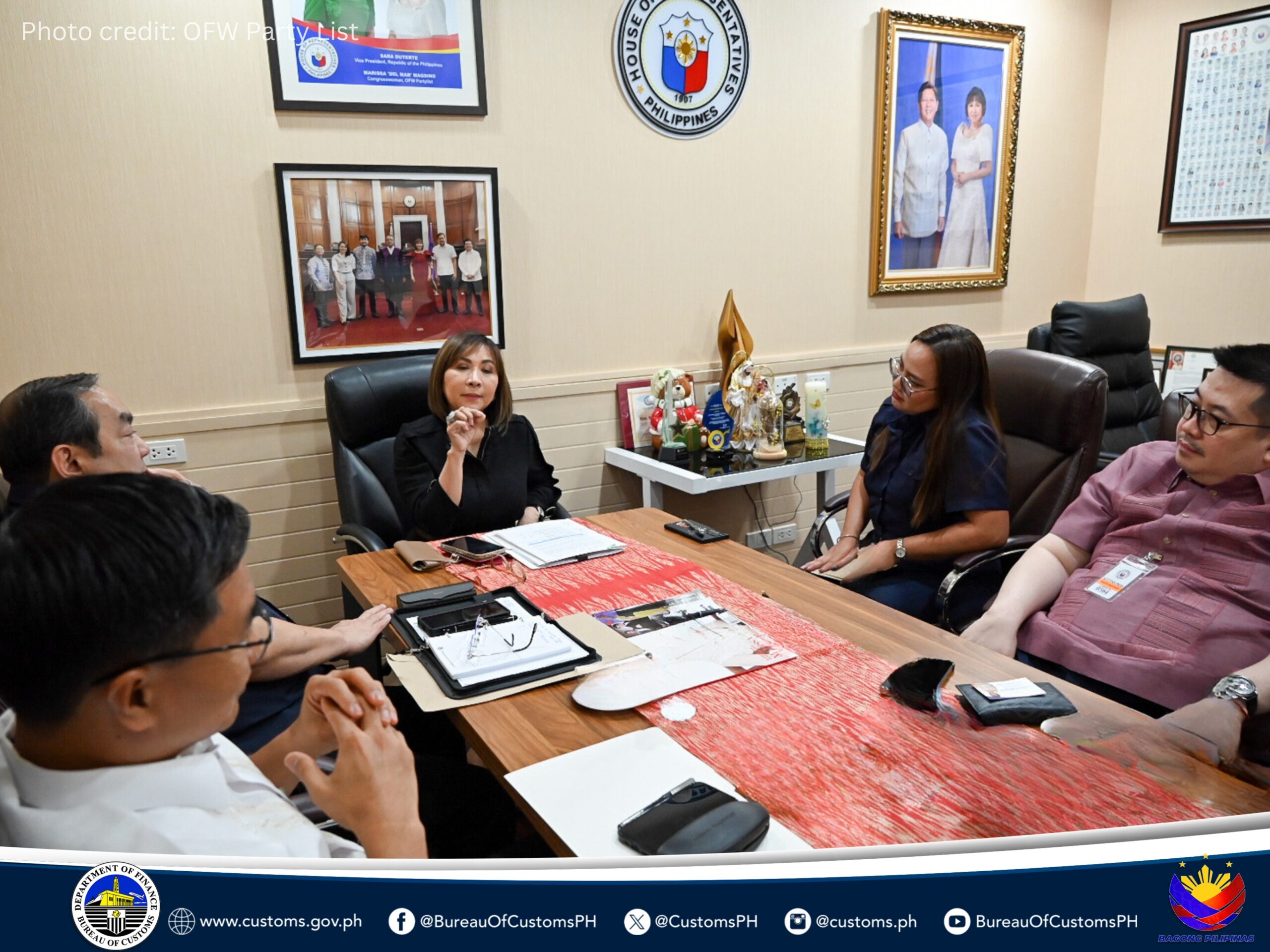 BOC Tackles Solutions in Addressing Abandoned Balikbayan Boxes with OFW Party List Rep. Magsino