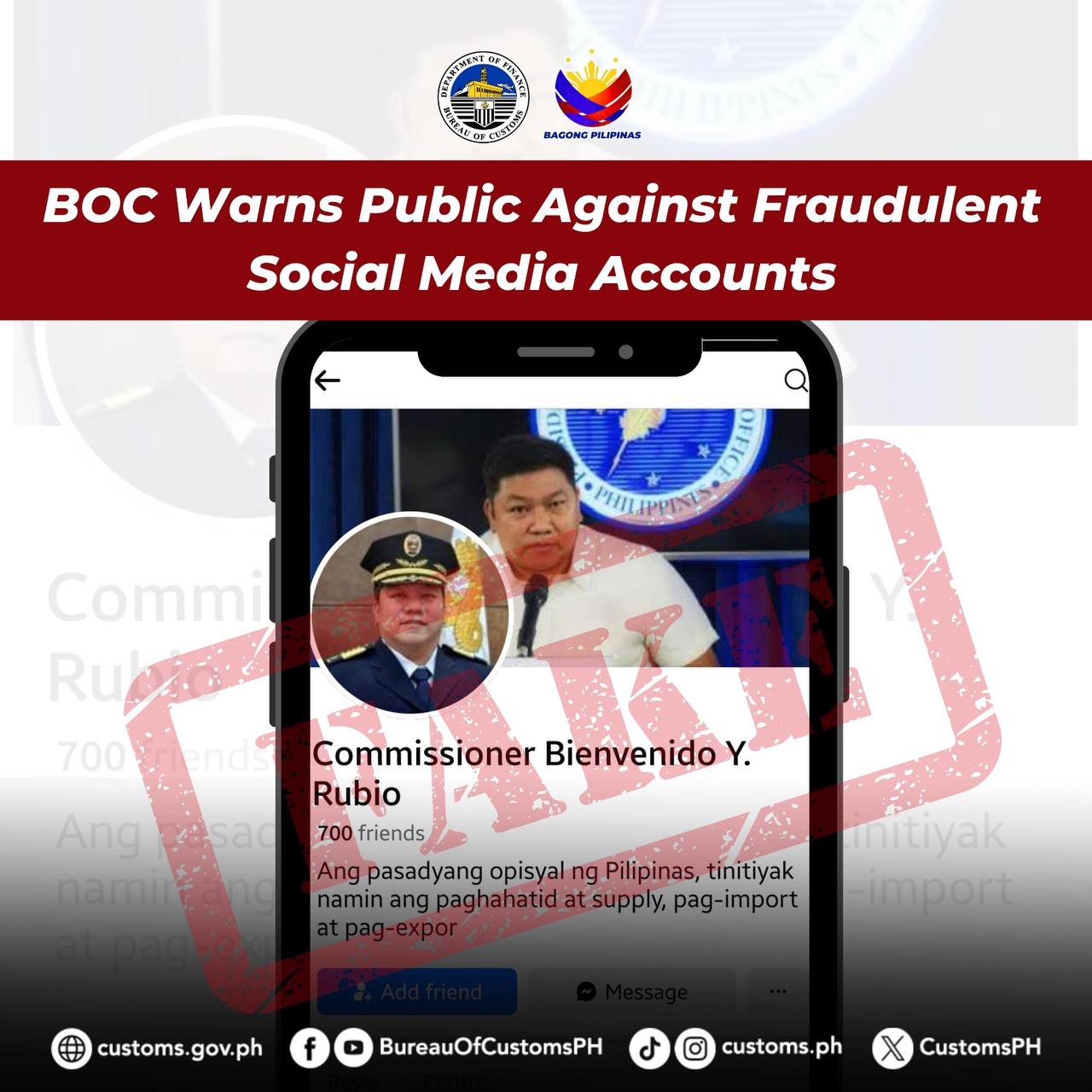 BOC Warns Public Against Fraudulent Social Media Accounts