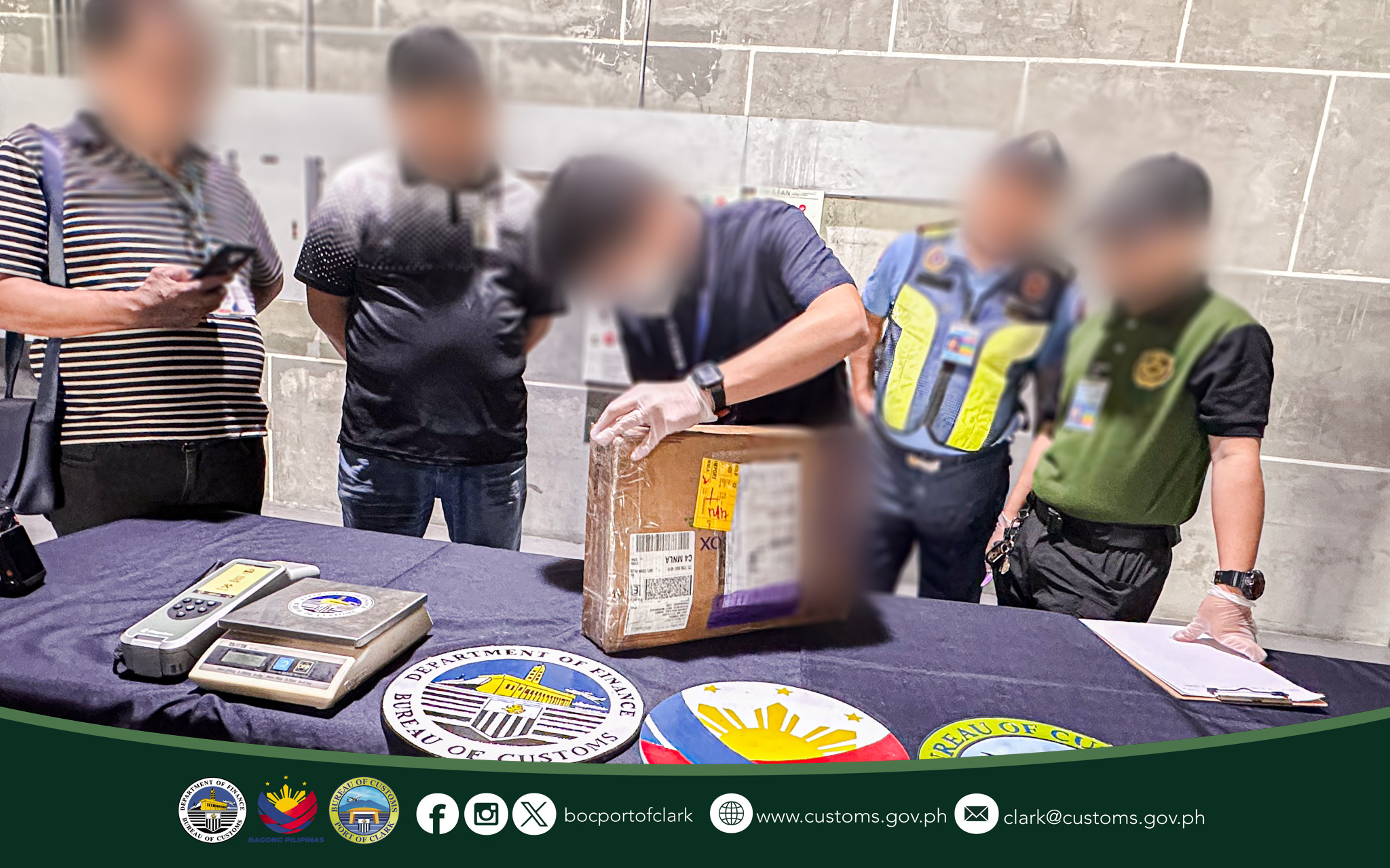 BOC-Port of Clark Uncovers PhP2.65M Worth of “Shabu” Hidden in Coffee Bean Pouches